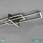 Trio Lighting Salinas Πλαφονιέρα Οροφής Μαύρη από Μέταλλο Μαύρο Ματ