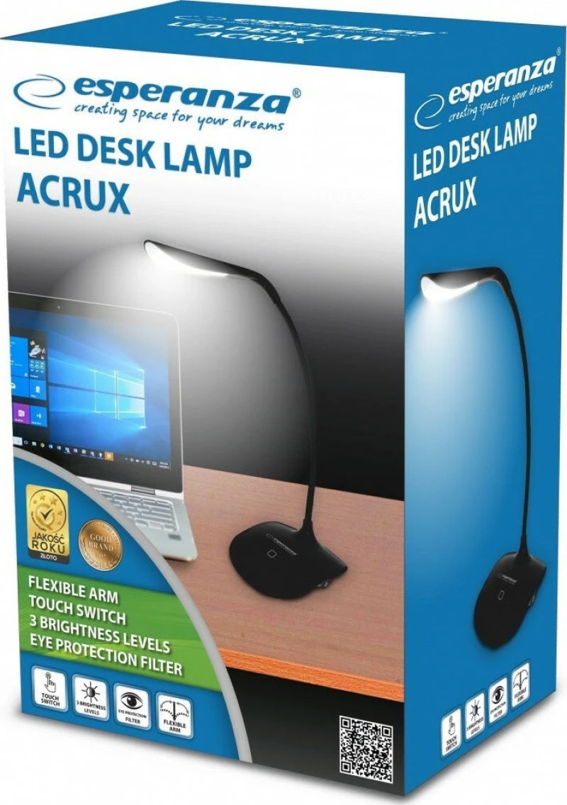 Esperanza Φωτιστικό Γραφείου LED Acrux Μαύρο