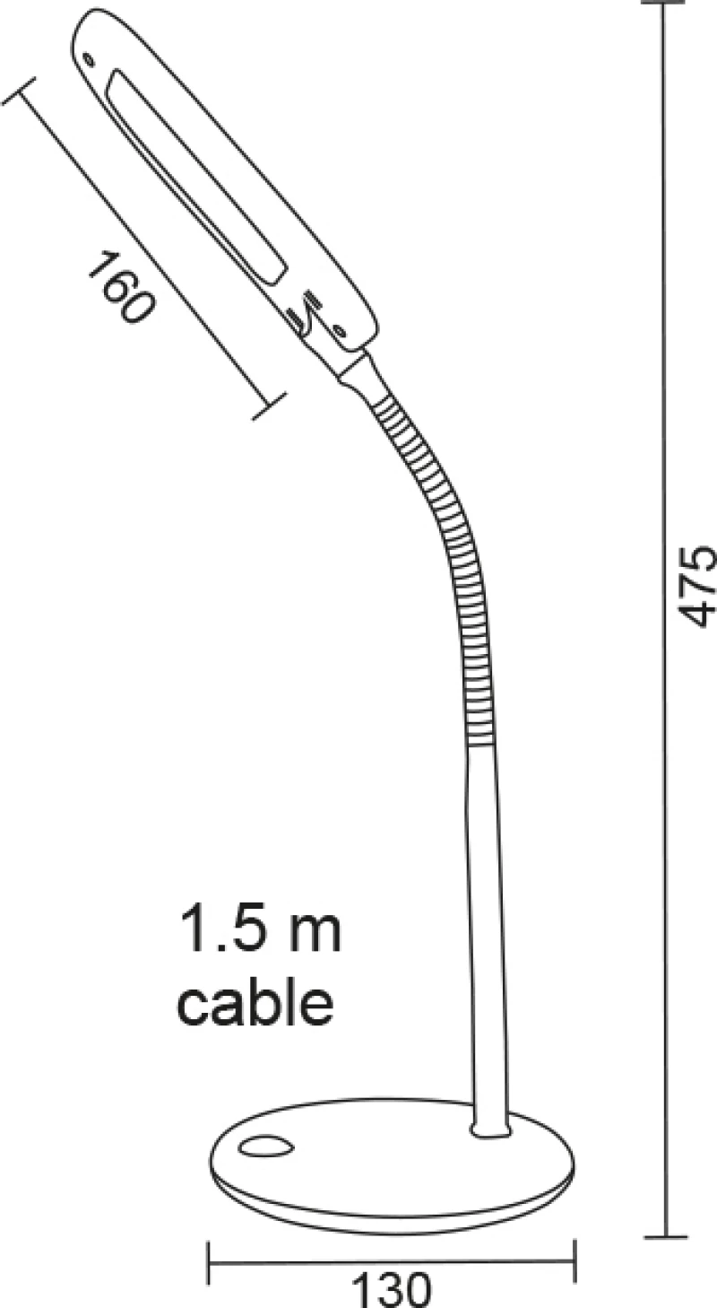 Aca Φωτιστικό Γραφείου LED 13x47.5cm Ασημί 15205LEDGY