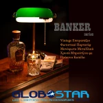 GloboStar Φωτιστικό Γραφείου 18x38cm Πράσινο Banker