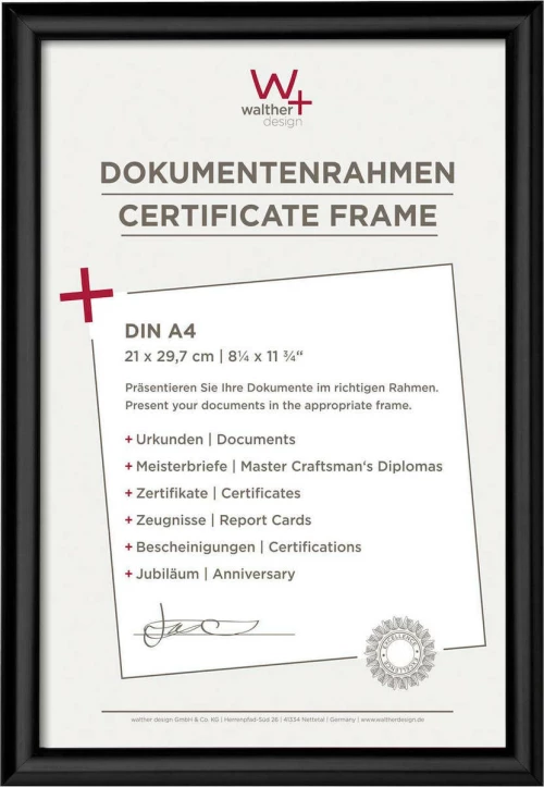 Walther Trendstyle 21X29,7 Resin Black Din A4 Kp130B