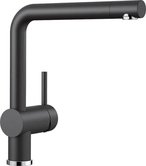 Blanco Linus SILGRANIT®-Look Anthracite Μπαταρία Κουζίνας με Περιστρεφόμενο Ρουξούνι