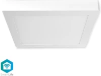 Nedis Wifilac30Wt Wi-Fi Smart Ceiling Light Square 30X30Cm Warm To Cool White Fu