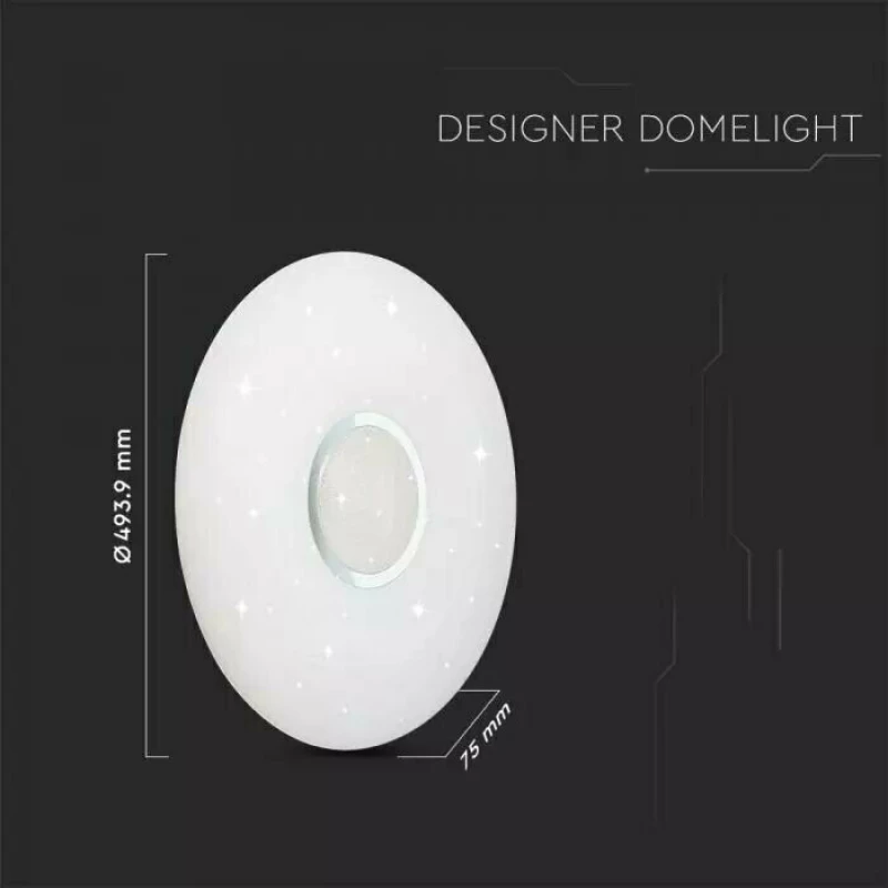 Vtac Πλαφονιέρα Led Designer 20W/40W/20W Στρογγυλή Dimmable 3 Σε 1 Vtac14941