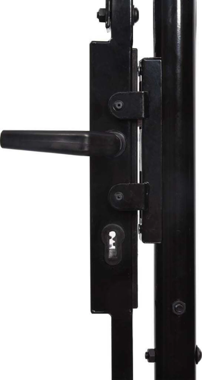 vidaXL Καγκελόπορτα Μονή με Ακίδες Μαύρη 150x100cm 146034