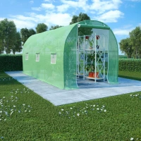 vidaXL Θερμοκήπιο 9m² 4,5x2x2m με Βάση από Χάλυβα 48165