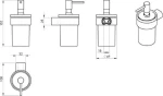 Gedy Dispenser Pirinei PI81 Γυαλί Χρωμέ