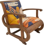 Πολυθρονα The Scream Teak Μήκος: 72 Cm, Πλάτος: 59 Cm, Ύψος: 69 Cm