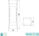 Sun Light Επιτοίχιο Εξωτερικό Φωτιστικό GL13102
