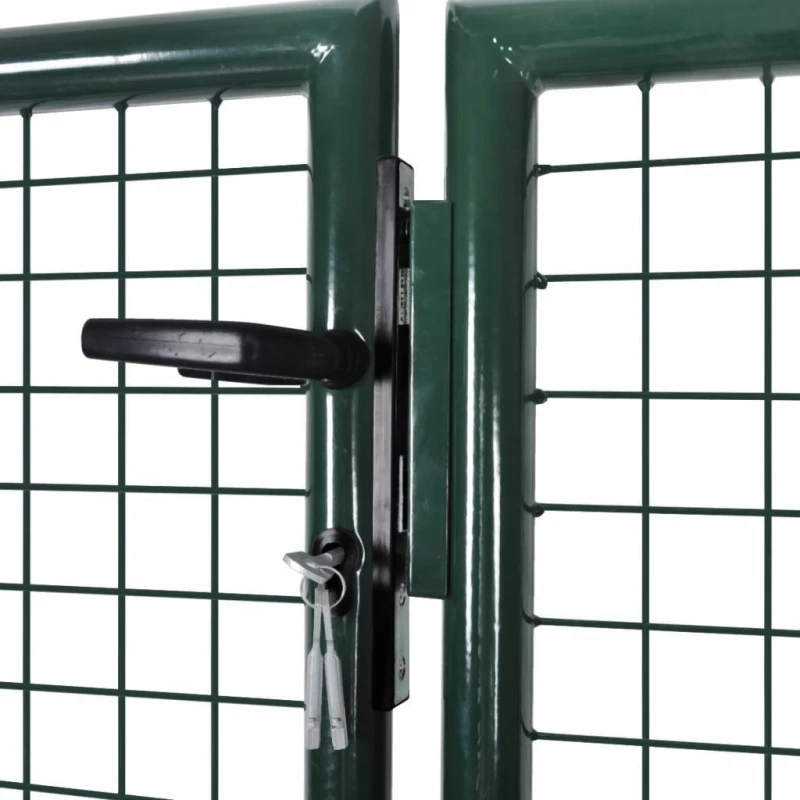 vidaXL Πόρτα Περίφραξης Πράσινη Ατσάλινη 150x306cm 42979