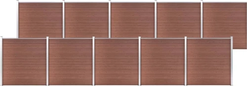 vidaXL Πάνελ Περίφραξης Καφέ από WPC 186x1737cm 3053215