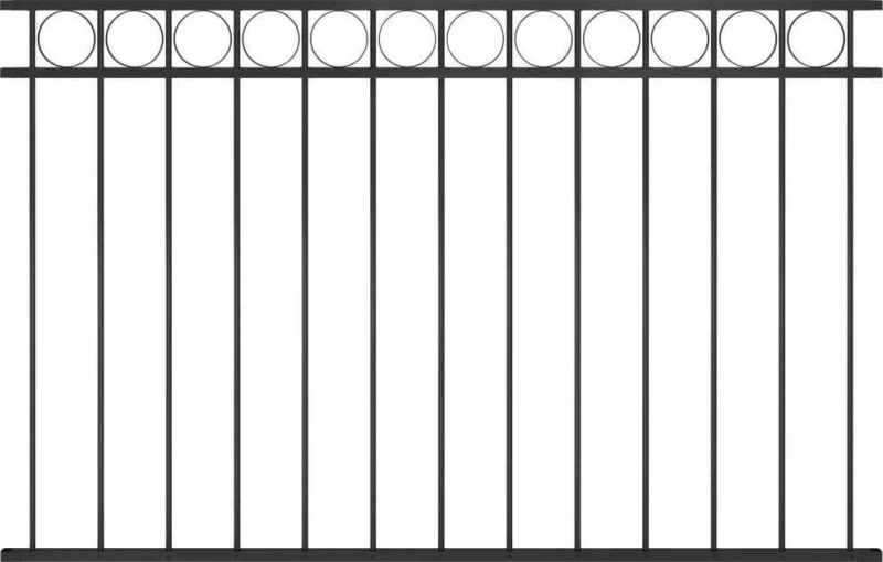 vidaXL Πάνελ Περίφραξης Μαύρο 1,7 x 1 μ. x 146317