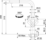 Franke Mythos Inox Ντους 3156601063
