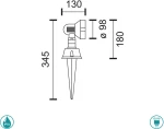 Spot Light Φωτιστικό Led Καρφωτό 7685