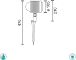 Spot Light Φωτιστικό Led Καρφωτό 7680