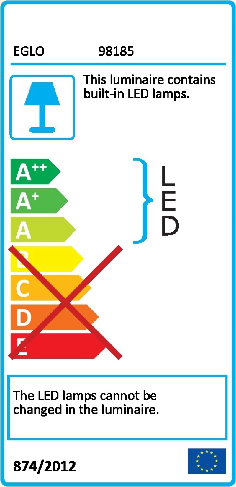 Eglo Φωτιστικό Led Καρφωτό Faedo 98185