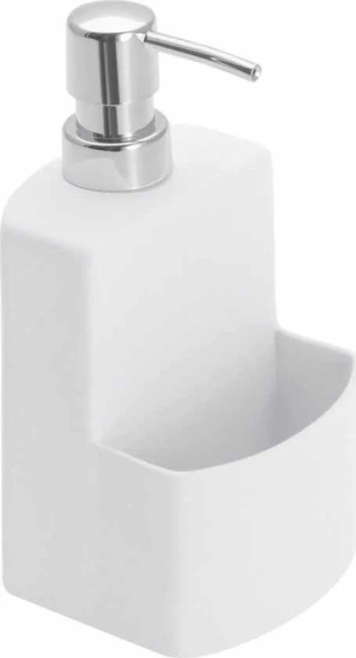 Δοχείο Υγρού Πιάτων + Θήκη Για Σφουγγάρι Wenko Festival White 3620115100 10x10x18