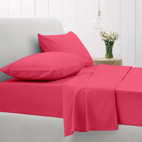 Sunshine Σετ Σεντόνια Μονά 165x270 Cotton Feelings 112 Fuchsia
