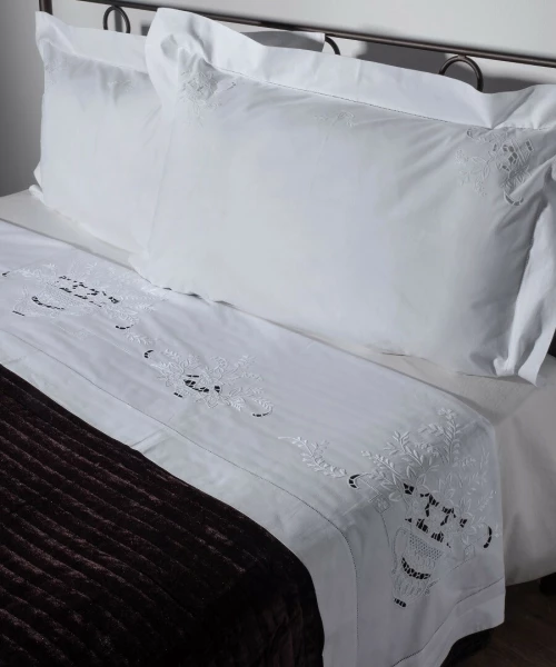 Silk Fashion Σετ Σεντόνια Υπέρδιπλα 225x270 4187 Λευκό