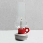 Κηροπήγιο - Φανάρι Lanterna 30cm White-Red Seletti Πορσελάνη