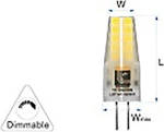 Adeleq Λάμπα LED για Ντουί G4 Ψυχρό Λευκό 300lm Dimmable