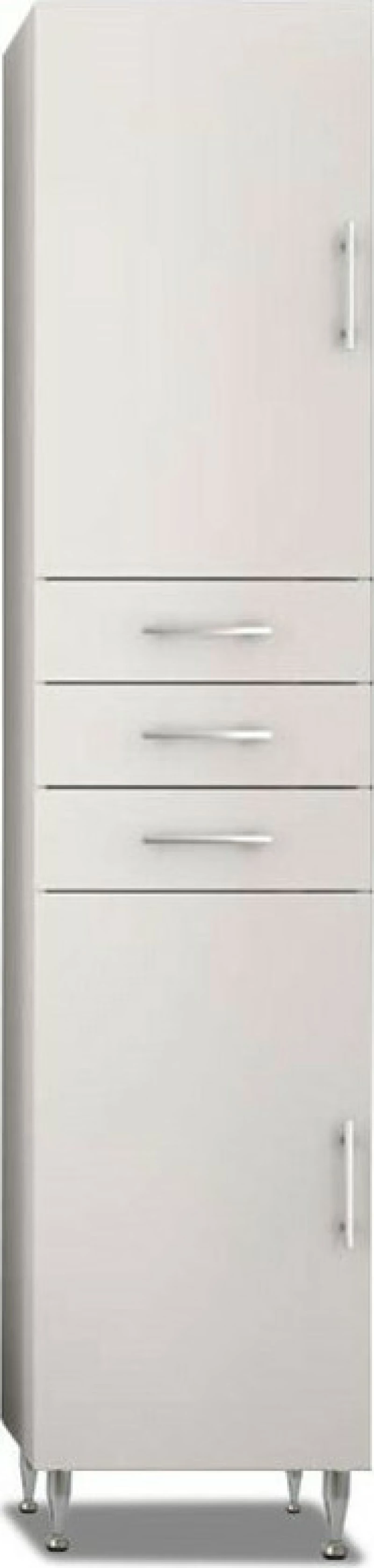Επιδαπέδια Στήλη Drop Λευκή με 3 Συρτάρια 40x32x184