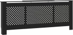 vidaXL Κάλυμμα Καλοριφέρ 205cm από MDF Μαύρο 325556
