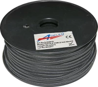 Adeleq Υφασμάτινο Καλώδιο Εύκαμπτο 2x0.50mm² Γκρι Γραφίτης 9-025019