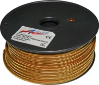 Adeleq Υφασμάτινο Καλώδιο Εύκαμπτο 2x0.50mm² Χρυσό Αντικέ 9-025015