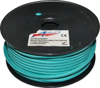 Adeleq Υφασμάτινο Καλώδιο Εύκαμπτο 2x0.50mm² Τυρκουάζ 9-025007