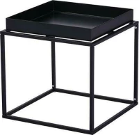 Βοηθητικό Τραπεζάκι Τετράγωνο Μαύρο 40x40x41cm