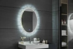 Gloria Oval Drilia Led Καθρεπτης Led Touch 60X80 (77-0224)