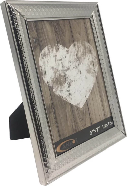 Ankor Κορνίζα Μεταλλική Ασημί 13x18cm