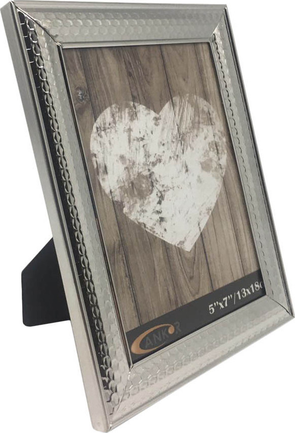 Ankor Κορνίζα Μεταλλική Ασημί 15x20cm