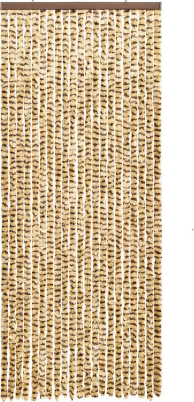 vidaXL Κουρτίνα Πόρτας Μπεζ-Καφέ Σενίλ 56x185cm 325448