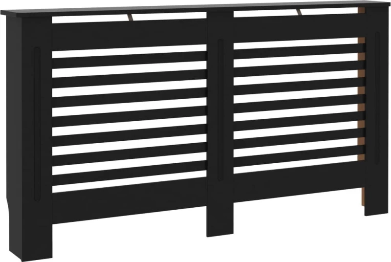 vidaXL Κάλυμμα Καλοριφέρ 152x19x81εκ. από MDF Μαύρο 288186