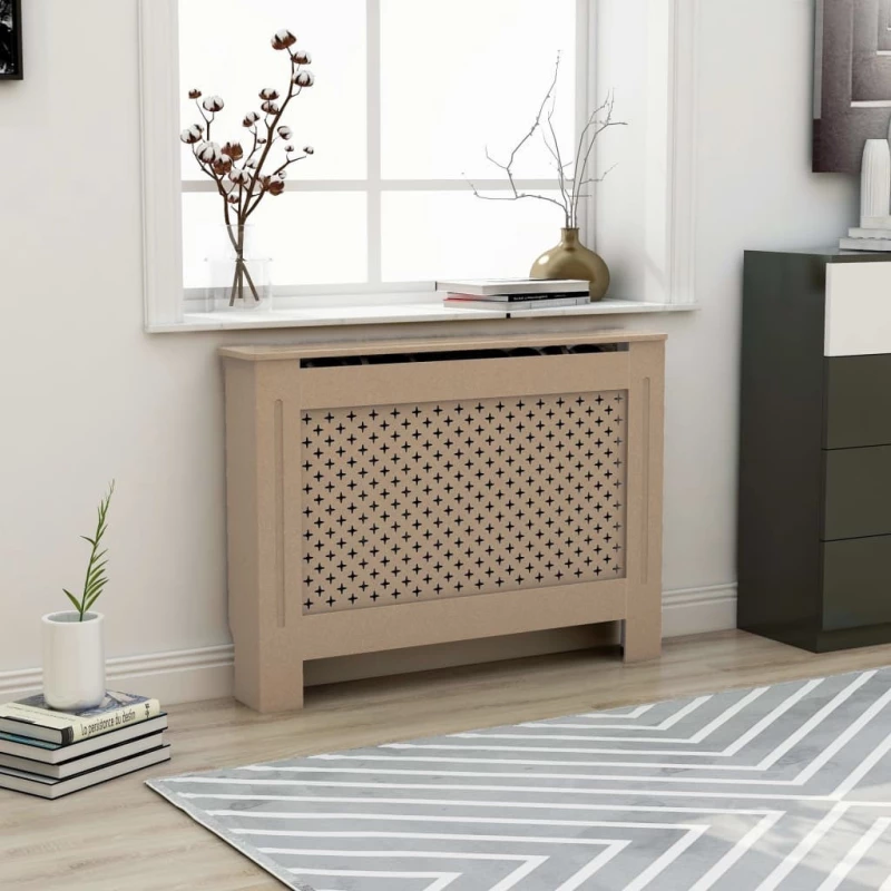 vidaXL Κάλυμμα Καλοριφέρ 112x19x81cm από MDF 288193