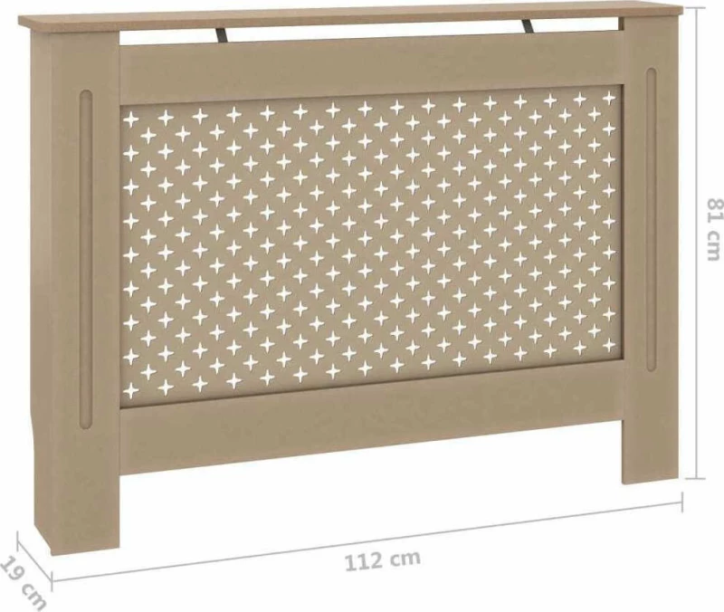 vidaXL Κάλυμμα Καλοριφέρ 112x19x81cm από MDF 288193