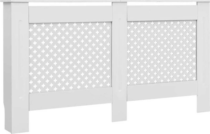 vidaXL Κάλυμμα Καλοριφέρ Λευκό 152x19x81,5 εκ. από MDF 284324