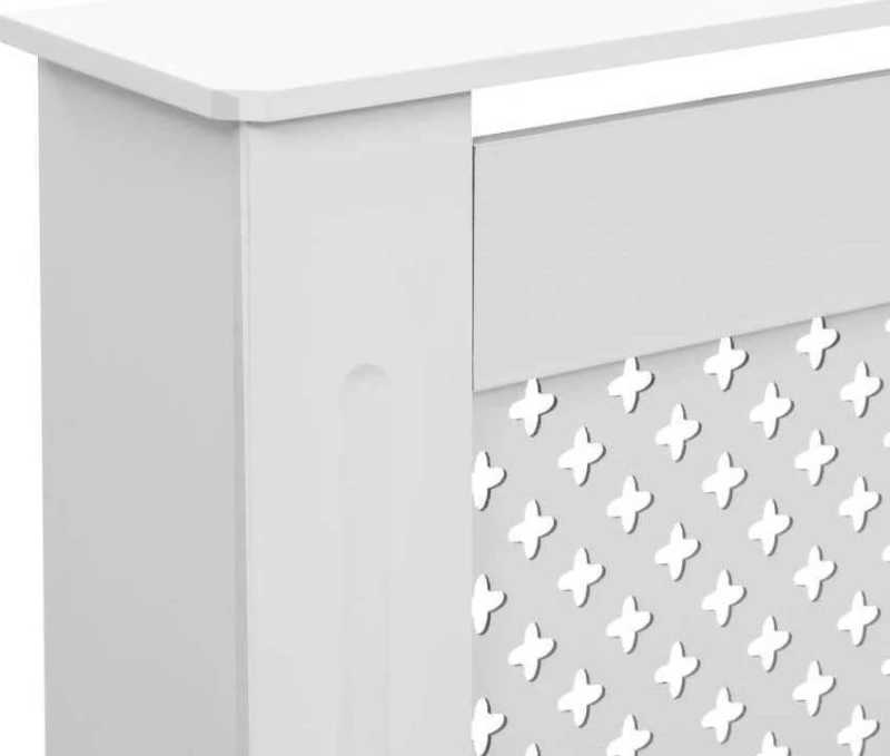 vidaXL Κάλυμμα Καλοριφέρ Λευκό 152x19x81,5 εκ. από MDF 284324