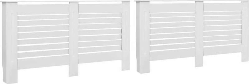 vidaXL Καλύμματα Καλοριφέρ 152x19x81.5cm Λευκά 3051375 2τμχ