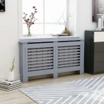 vidaXL Κάλυμμα Καλοριφέρ 152x19x81εκ. από MDF Ανθρακί 288185