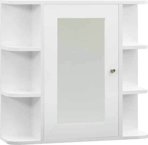 Καθρέφτης Μπάνιου με Ντουλάπι Λευκό 66 x 17 x 63 εκ. από MDF