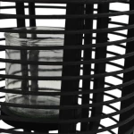 vidaXL Κηροπήγιο Δαπέδου Μαύρο από Μπαμπού