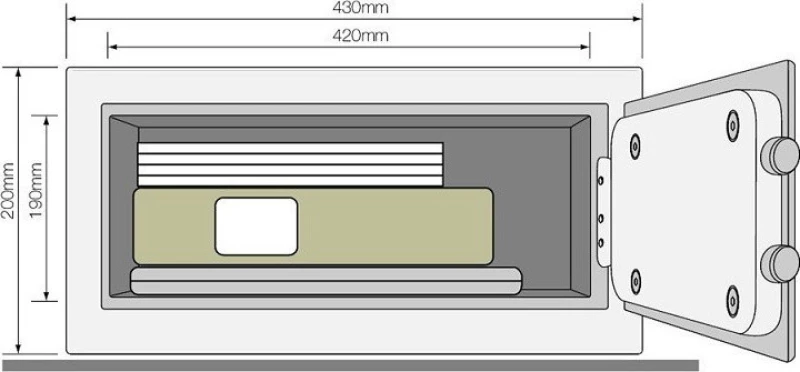 Χρηματοκιβώτιο Yale Ylg/200/Db1 200X430X350 Ylg/200/Db1
