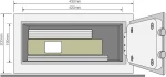Χρηματοκιβώτιο Yale Ylg/200/Db1 200X430X350 Ylg/200/Db1