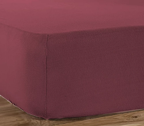 Nef-Nef Σεντόνι Υπέρδιπλο με Λάστιχο 160x200 Jersey 970 Μπορντώ