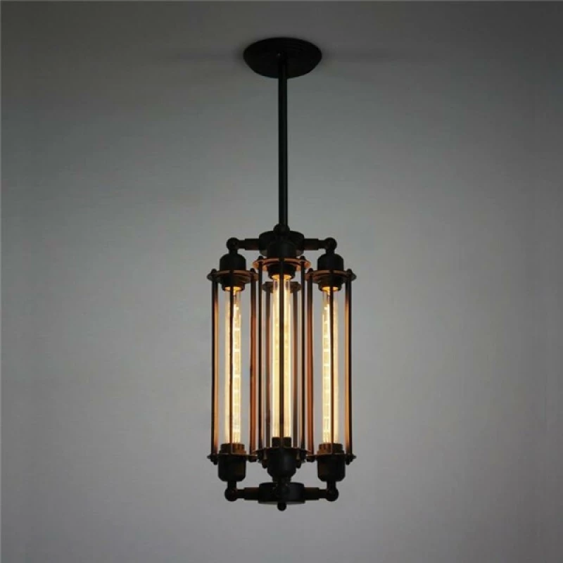 Home Lighting Toro Κρεμαστό Φωτιστικό Μοντέρνο Τρίφωτο Μαύρο