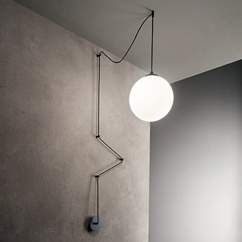 Ideal Lux Boa SP1 Κρεμαστό Φωτιστικό Μοντέρνο Μονόφωτο Μαύρο