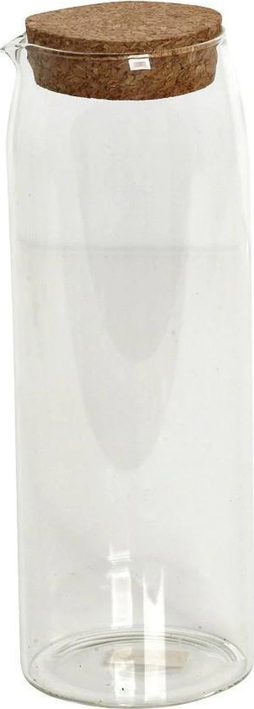 Espiel Κανάτα Γυάλινη Διαφανής Με Καπάκι 500ml
